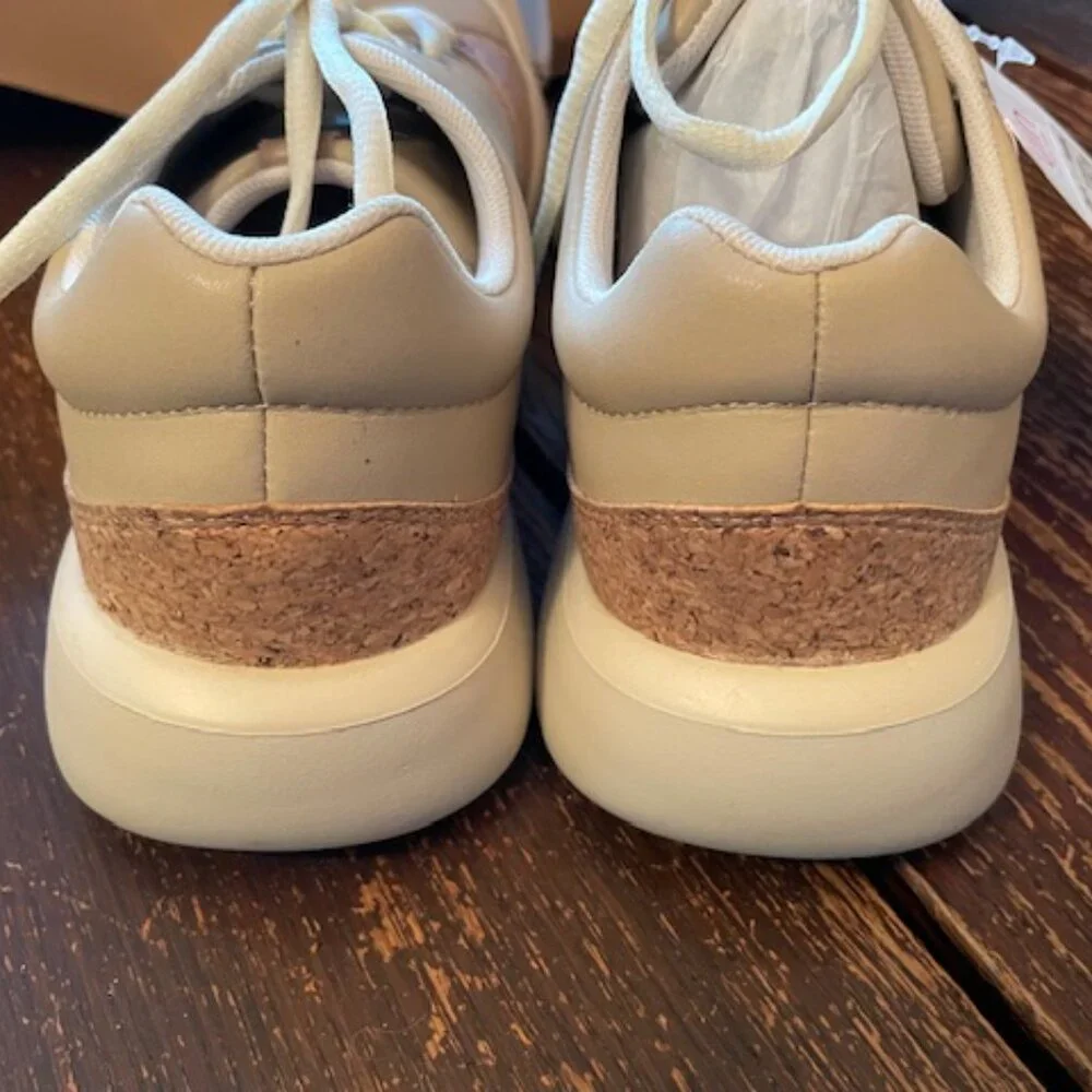 NWT NEW UIN Denia 1 Sesame Size 7 Womens Lace Up Retro Beige Hippie Comfy $215 - Picture 7 of 12